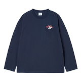 25SS ドロップスターベアロングスリーブTシャツ ダークネイビー