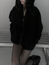[unisex] sherpa hoodie fleece zip-up (2color)