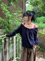 Pabor Deep U-Neck Loose-Fit Knit