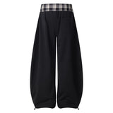 フォーカスチェックベルトワイドパンツ