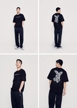 [24SS] BEAR DOLL FUZZY RABBIT SHORT SLEEVE T-SHIRT WHITE