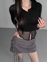 three-quarter mesh shirts (2 color)
