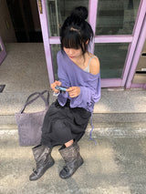 26SS★ [BAONHAUS] Ketone Banding Long Skirt