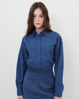 ロゴポプリンシャツ [NAVY]