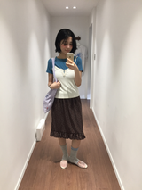 Otti frill button sleeveless top (3color)