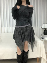 ヴィンテージウォッシングホルターネックTシャツ