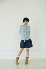 CHOU RIBBON COTTON TOP (BLUE)