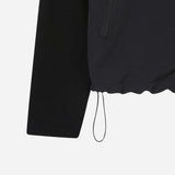 Mix Nylon Ribbed Zip-up