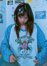 キャットニップハイロングTシャツ blue