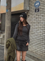 [U-BASIC] Winter Deep Brushed Round Long Sleeve