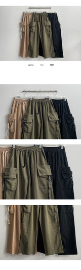 Pepe String cargo wide banding pants
