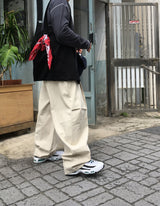 No.1385 P カーブドワイドコットンパンツ (4color)