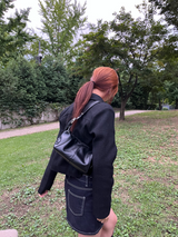 square buckle mini shoulder bag