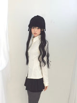 strap knit beanie