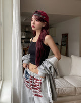 [U-BASIC] Boldy Brushed Crop Sleeveless
