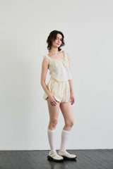 CUDDLY BALLOON SKIRT PANTS / BEIGE