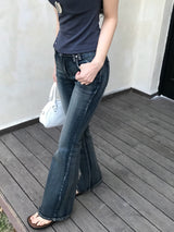 Lost Ball Stud Boat Neck Slit Half Tee