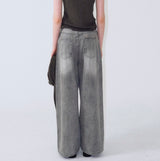 Washed Denim Pants