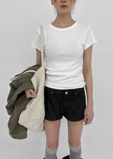[MADE] Pobello Basic Round-Neck Short Sleeve Top