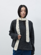 handmade crochet muffler - ivory      