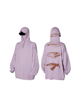 24AW バタフライフェザーグレー&パープルマスカブルタートルネックジップウールセーター