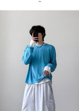 [1+1] クロップ レイヤード ロングスリーブ