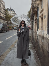 Moi Side Pocket Double Long Coat