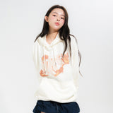 DANCING CAT HOOD TEE-IVORY