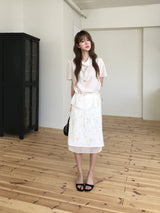 Shalom jacquard midi skirt 