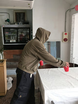 No.1414 washing crop hood-T (4color)