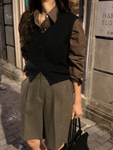 [MADE] Fidic Wool Herringbone Bermuda Pants