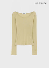 [MADE] Tenlua Wool Tencel V-Neck Long Sleeve Tee (50% Tencel)