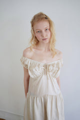 シルキーシャーリングドレス_beige