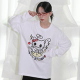 コンフューズドキャットTシャツ - ホワイト