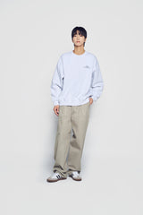 24FW アップサイドダウンロゴナッピングズリースウェットシャツメランジ