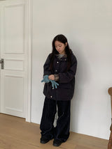 Harvey Corduroy Quilted Hood Jumper