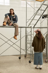 CORDUROY POINT WORK JACKET - BLUE