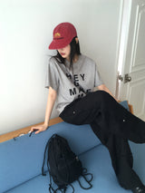 Heyyou lettering short sleeve t-shirt