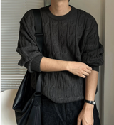 cable cosyharu semi-over knit