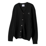 ヘルメスリーVネックケーブルニット UNISEX (4Color)