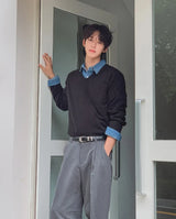 ローヴェント ベーシック ブイネック ニット