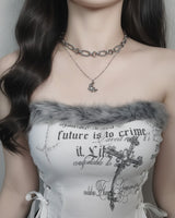 [Baby Monster ローラ Necklace] バレエコアムーンレイヤードネックレス(Surgical Steel)