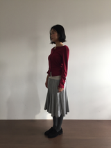 Rosé banding cutout skirt (3color)