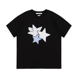 ミックススターエンジェルパッチTシャツ (ブラック) F25QB117