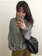 ブレッシルーズ起毛ダンガラフードTシャツ（4c）