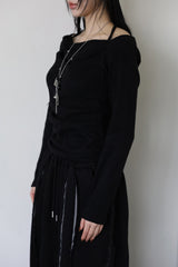 Bella brushed shirring knit