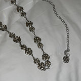  Metal Silver Waist Chain Belt Marmot/Ribbon/Rose (Choose 1 of 3)
