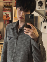 Sio Tweed Crop Wool Jacket
