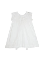 COUNTRY FLARE LINEN DRESS / WHITE