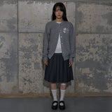 CLOVER PATCHWORK CARDIGAN (GRAY) F25ZA008